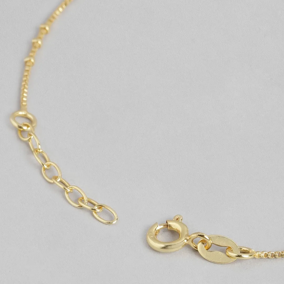 Hearts in Harmony Gold-Plated 925 Sterling Silver Dual Hearts Anklet