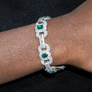 High End Jewelry - Iced Out Emerald Bracelet