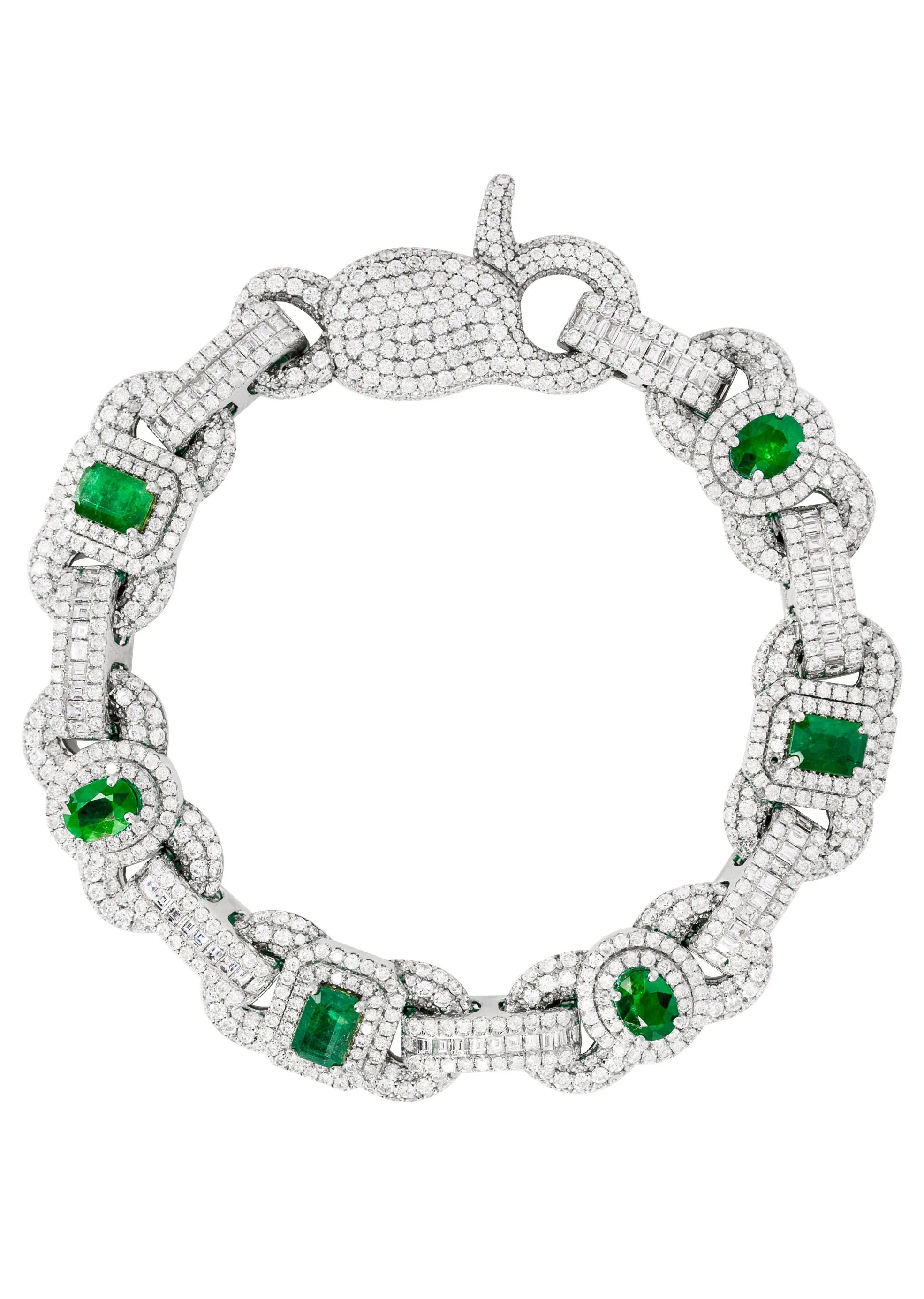 High End Jewelry - Iced Out Emerald Bracelet