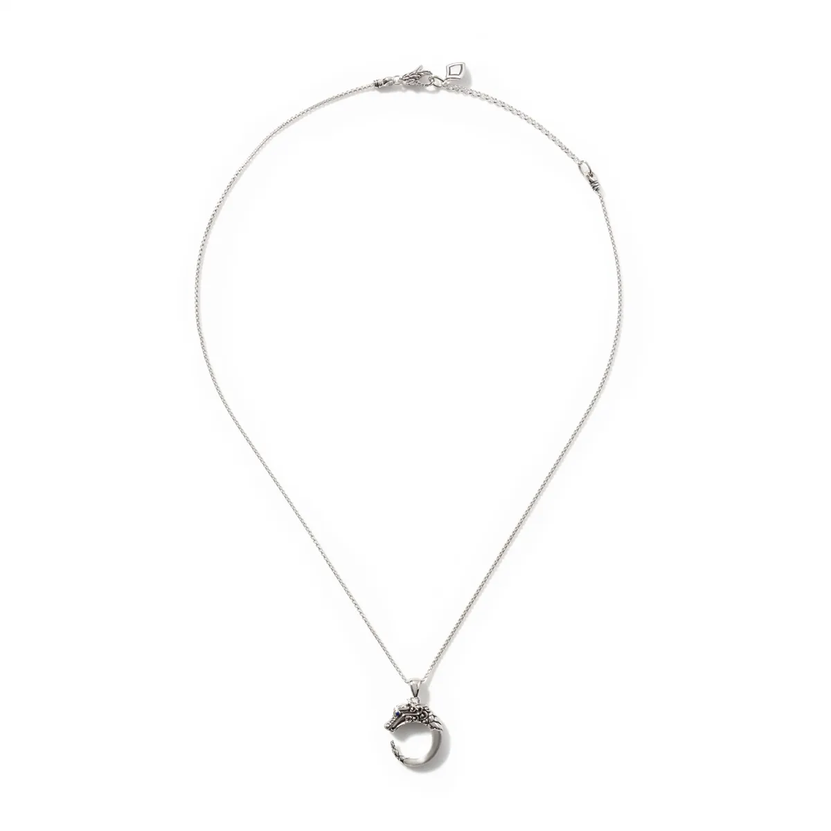 John Hardy Legends Naga Sterling Silver Brushed Pendant Necklace, 16-18 inch
