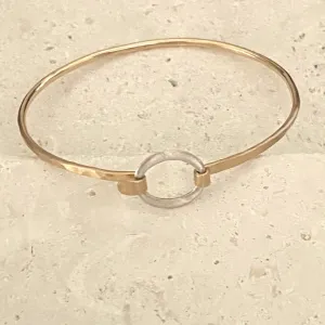 Kai Small Hooked Bangle Gold Filled - Mixed Metal