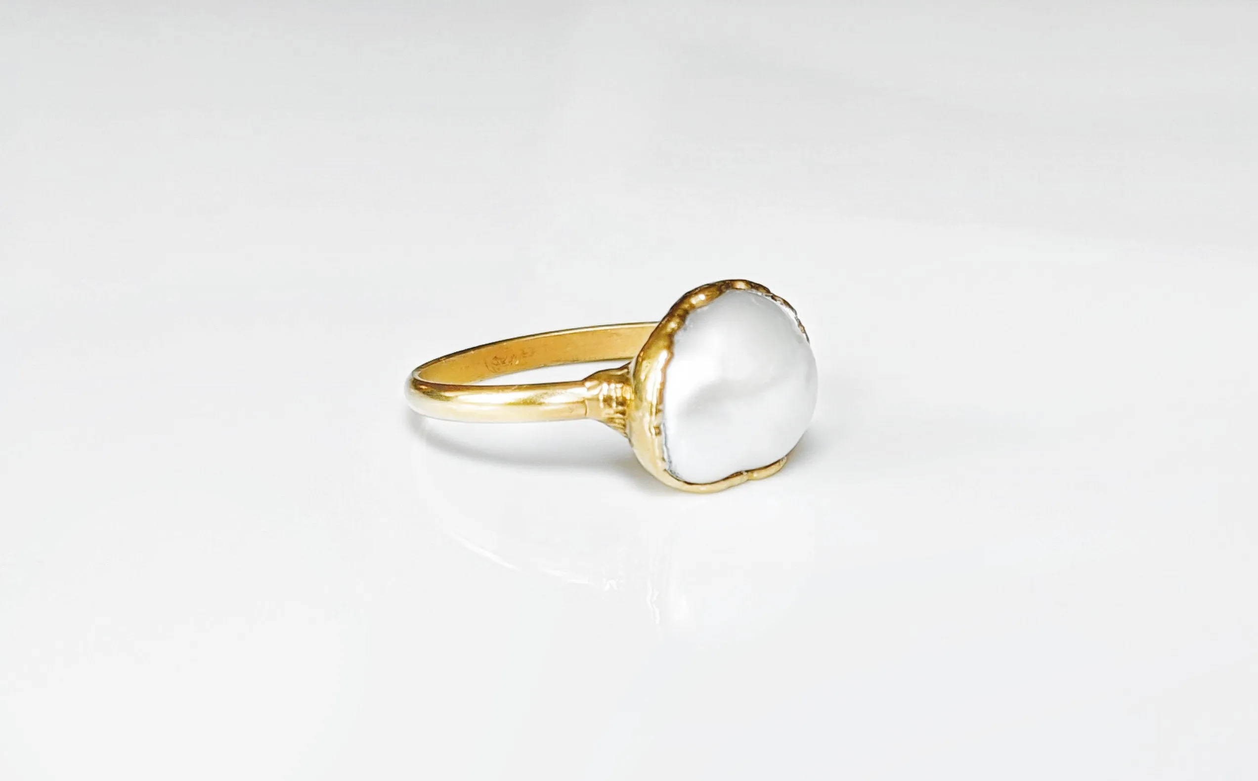 Keshi pearl ring - medium