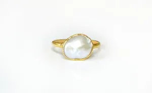 Keshi pearl ring - medium