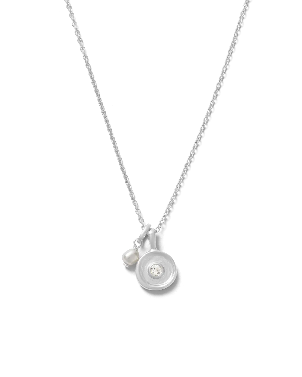 Kirstin Ash Solstice Pearl Necklace, Silver