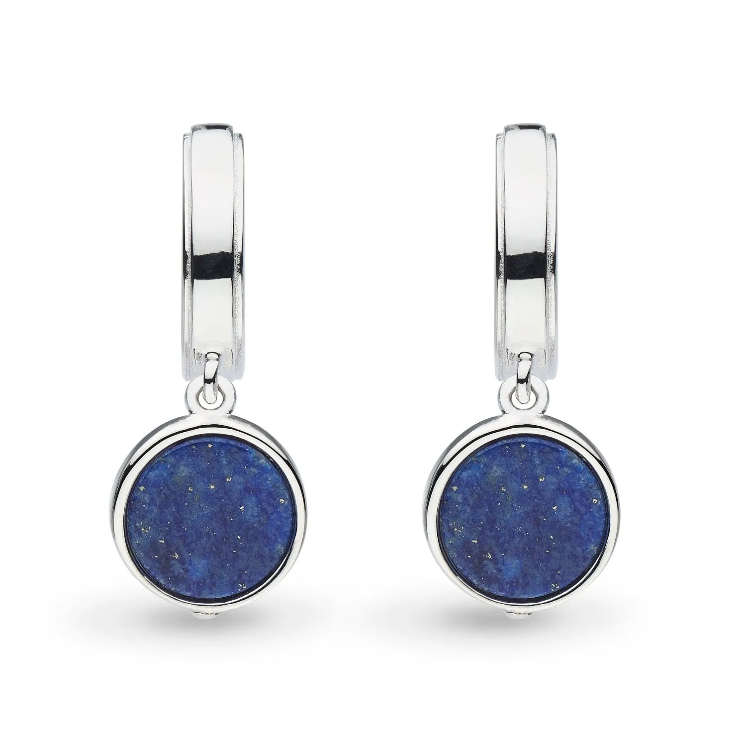 Kit Heath Revival Eclipse Equinox Lapis Semi Hoop Drop Earrings