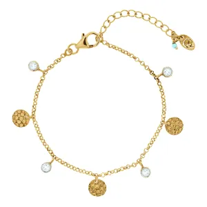 Lakshmi Bracelet – Gold Blue Topaz
