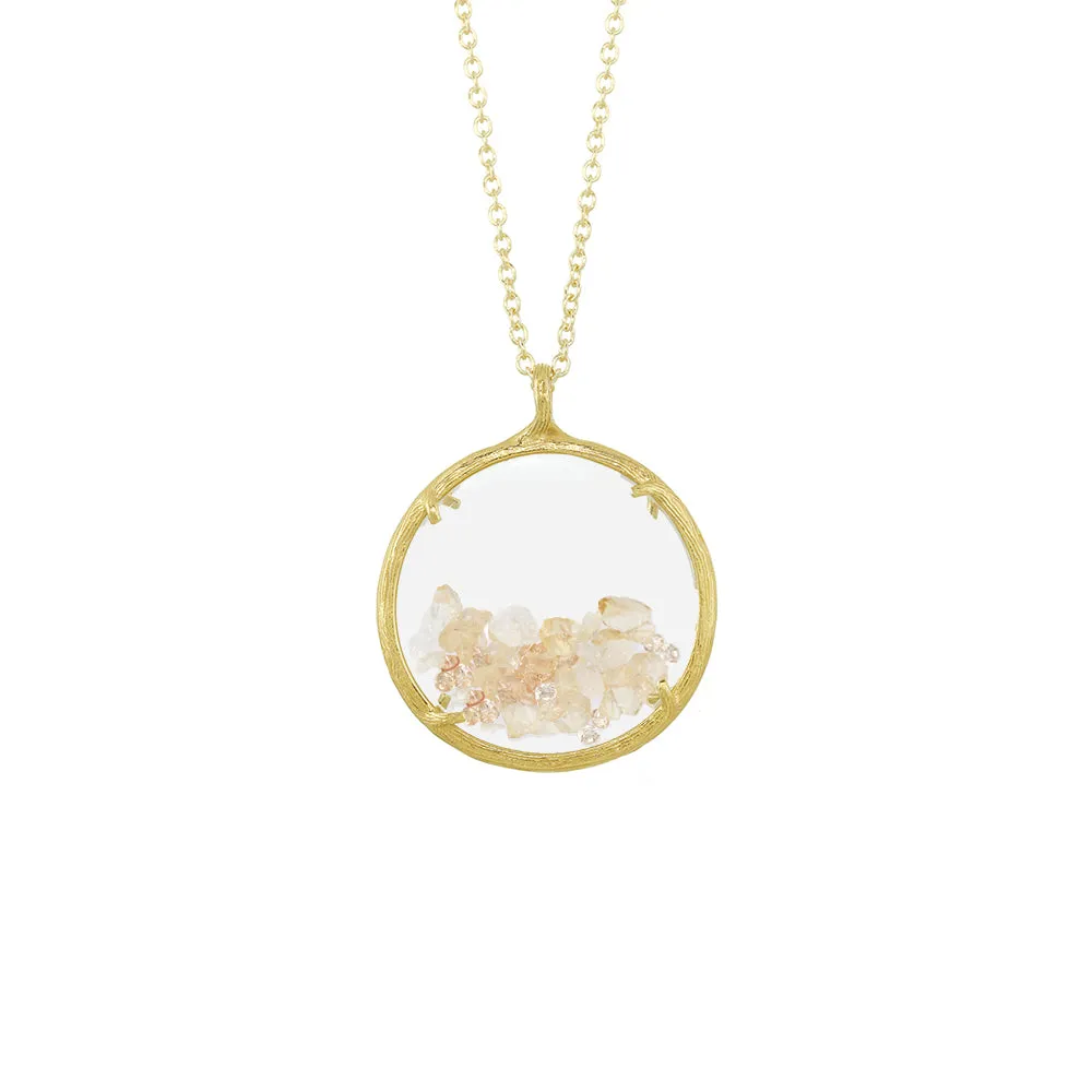 Large Birthstone Shaker Necklace