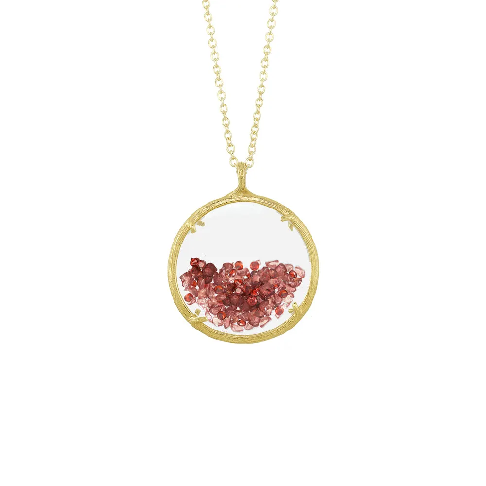 Large Birthstone Shaker Necklace