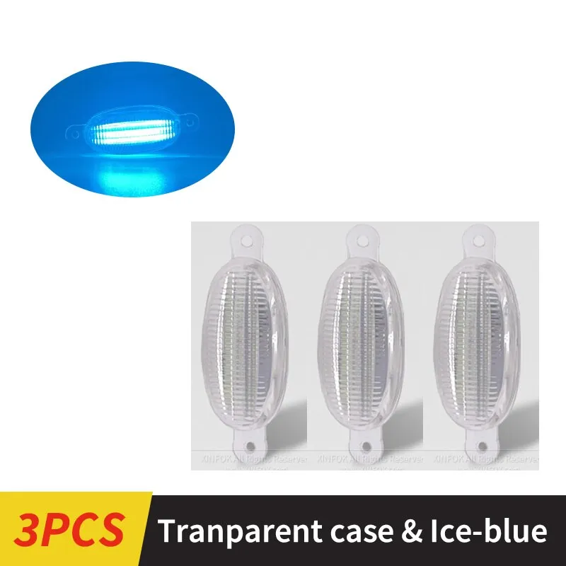 LED Front Grille Marker Lights w/Projector Lens Assembly Compatible with Cars, Pickups, Trucks, SUV, Trailer, 3000K Amber