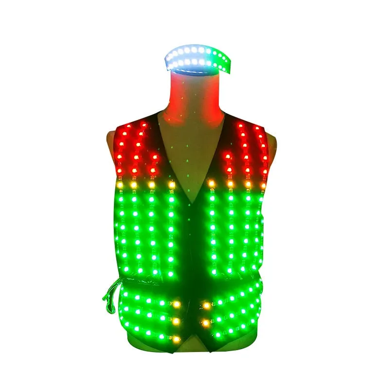 LED  Light Up Vest Costumes Luminous Dance For Men Women Light Up Vest