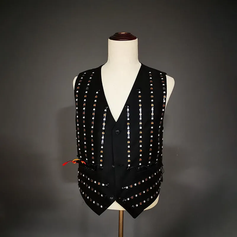 LED  Light Up Vest Costumes Luminous Dance For Men Women Light Up Vest