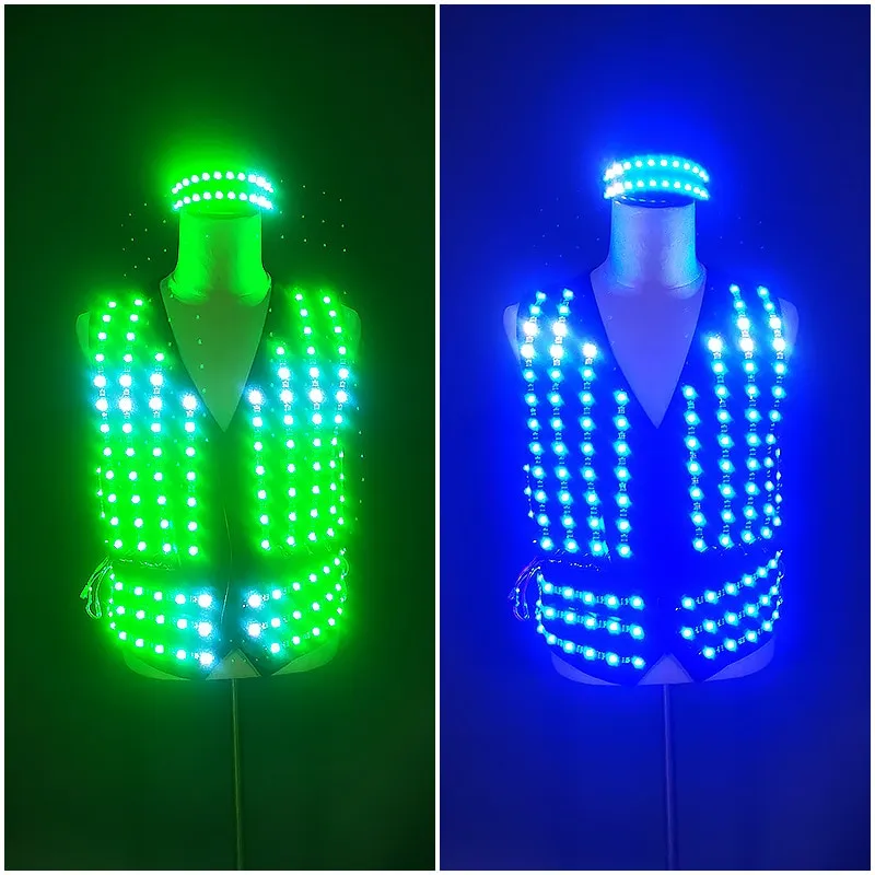 LED  Light Up Vest Costumes Luminous Dance For Men Women Light Up Vest