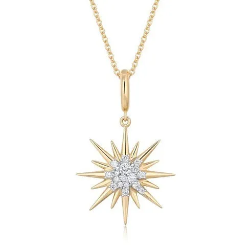 Luminous Diamond Spike Pendant Necklace