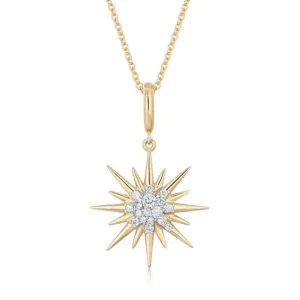 Luminous Diamond Spike Pendant Necklace