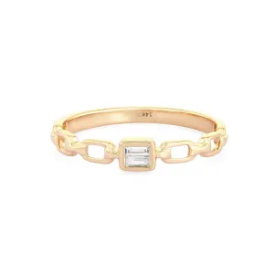 Luminous Dome Baguette Diamond Ring