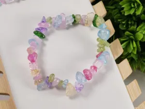 Multi Glass Chip Bracelet