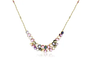Multi Sapphire 'Bib' Necklace