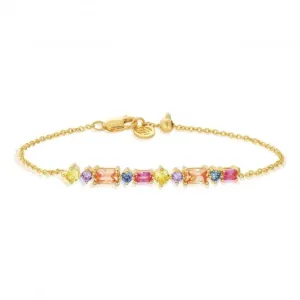 Multicoloured Zirconia Ivrea Bracelet SJ-B12328-XCZ-YG
