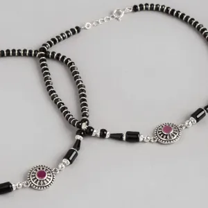 Mystic Allure 925 Sterling Silver Rhodium-Plated Anklet