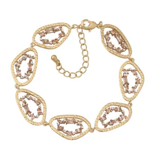 Natural Stone Shape Bracelet- Champagne