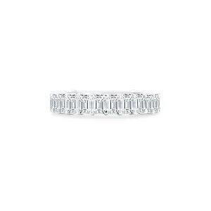 North/South Emerald Cut Diamond Band