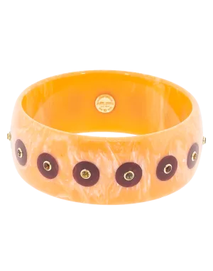 Orange and Burgundy Bakelite Bangle