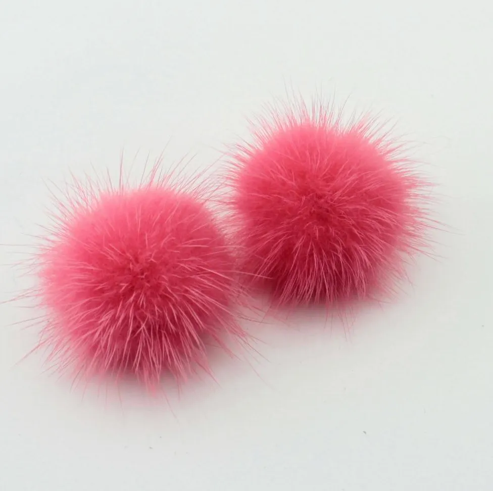 Pam's Mink Pom Pom Earrings