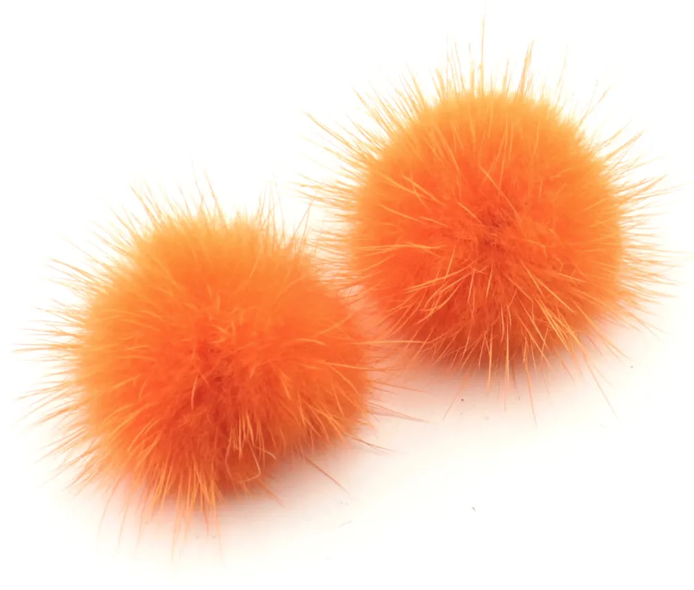 Pam's Mink Pom Pom Earrings
