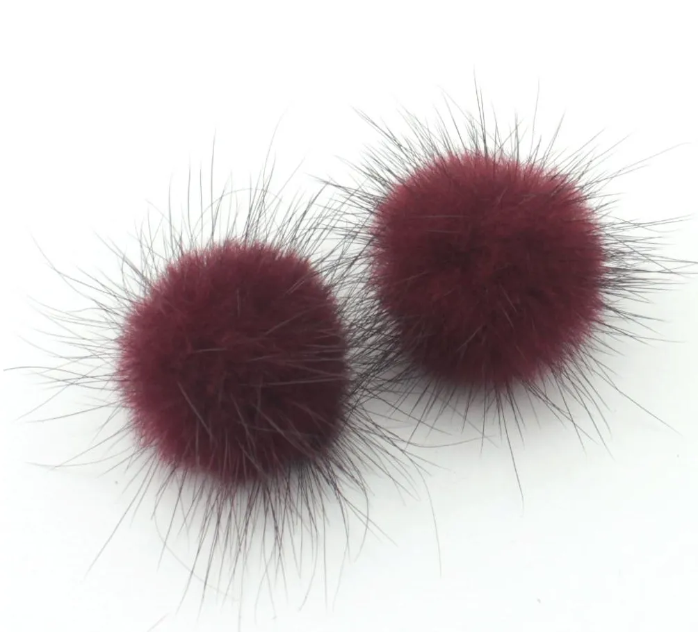 Pam's Mink Pom Pom Earrings