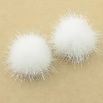Pam's Mink Pom Pom Earrings