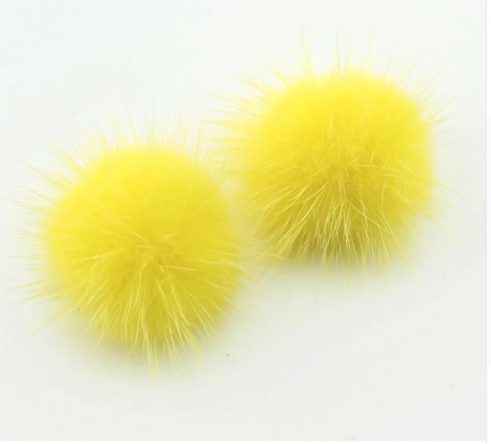 Pam's Mink Pom Pom Earrings