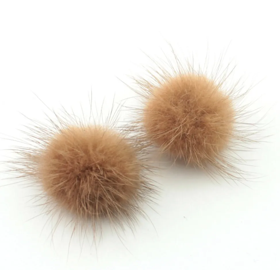 Pam's Mink Pom Pom Earrings
