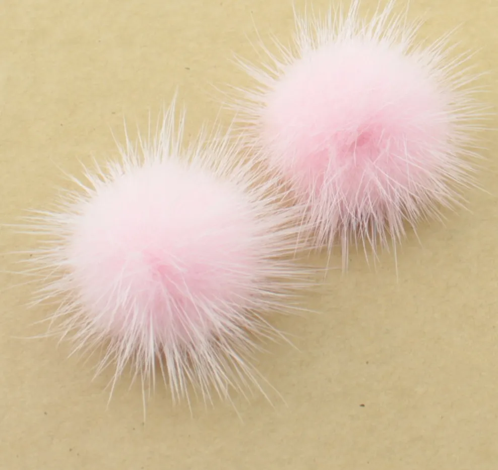 Pam's Mink Pom Pom Earrings