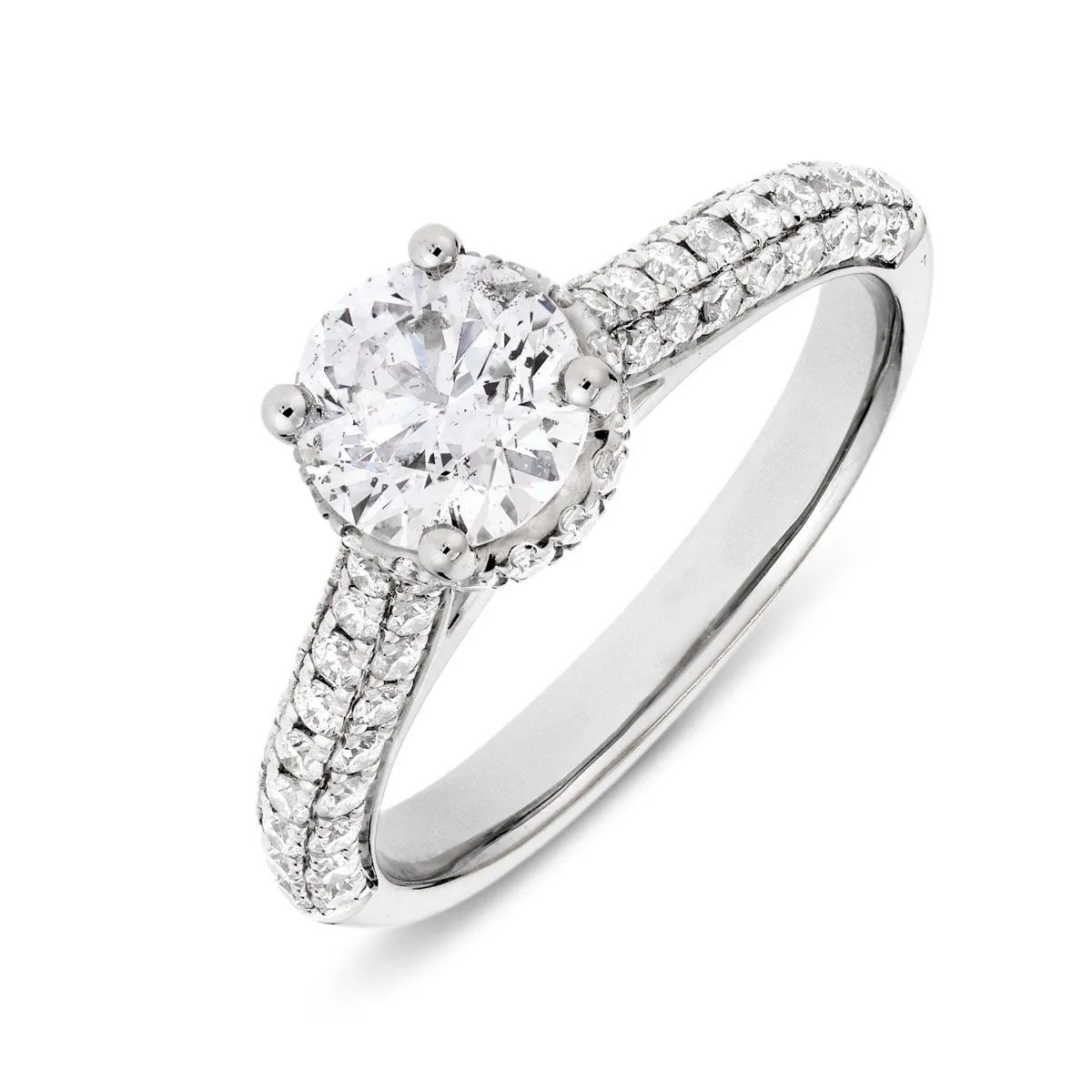 Pavé Solitaire Ring