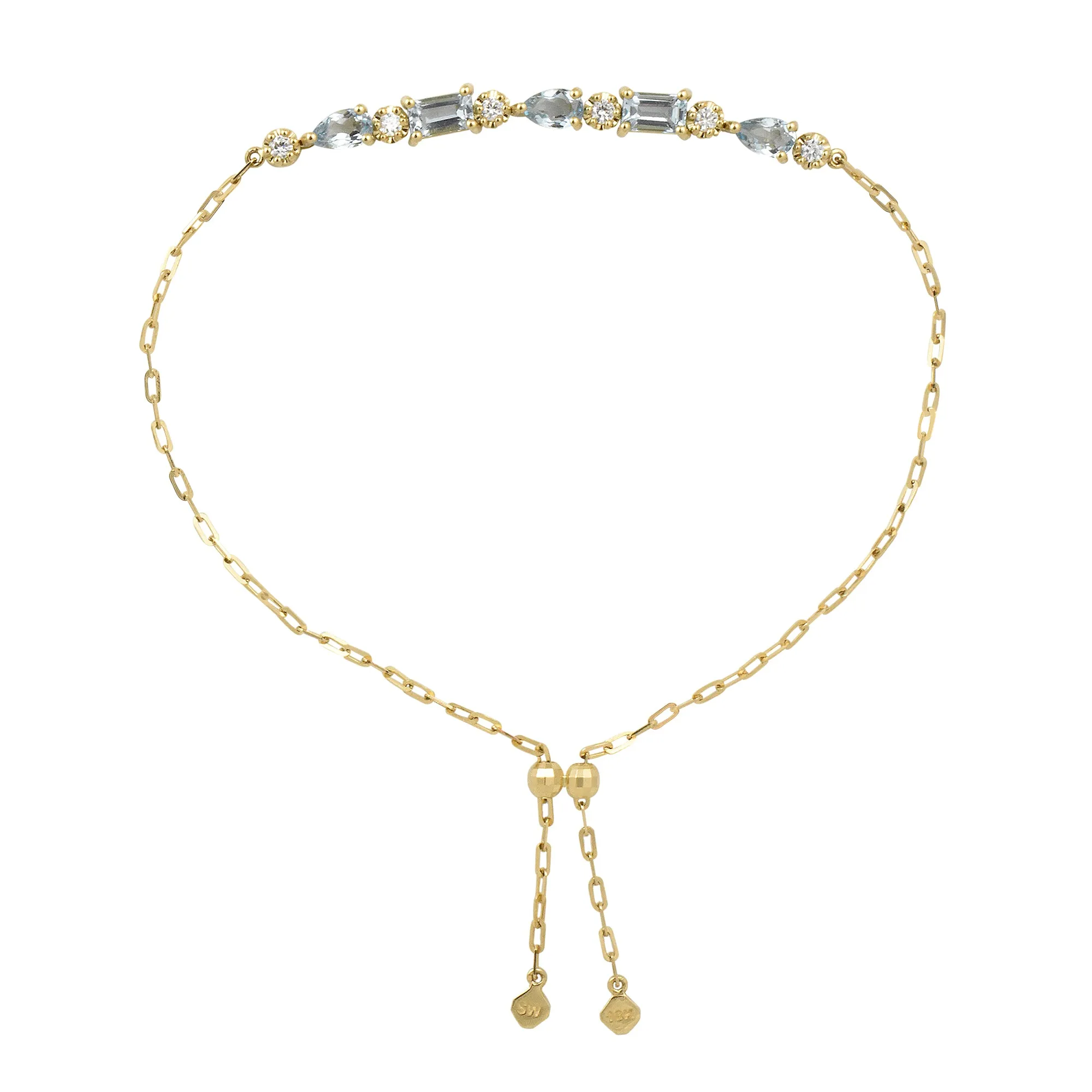 Pear & Emerald 18K Gemstone Perfect Fit Bracelet