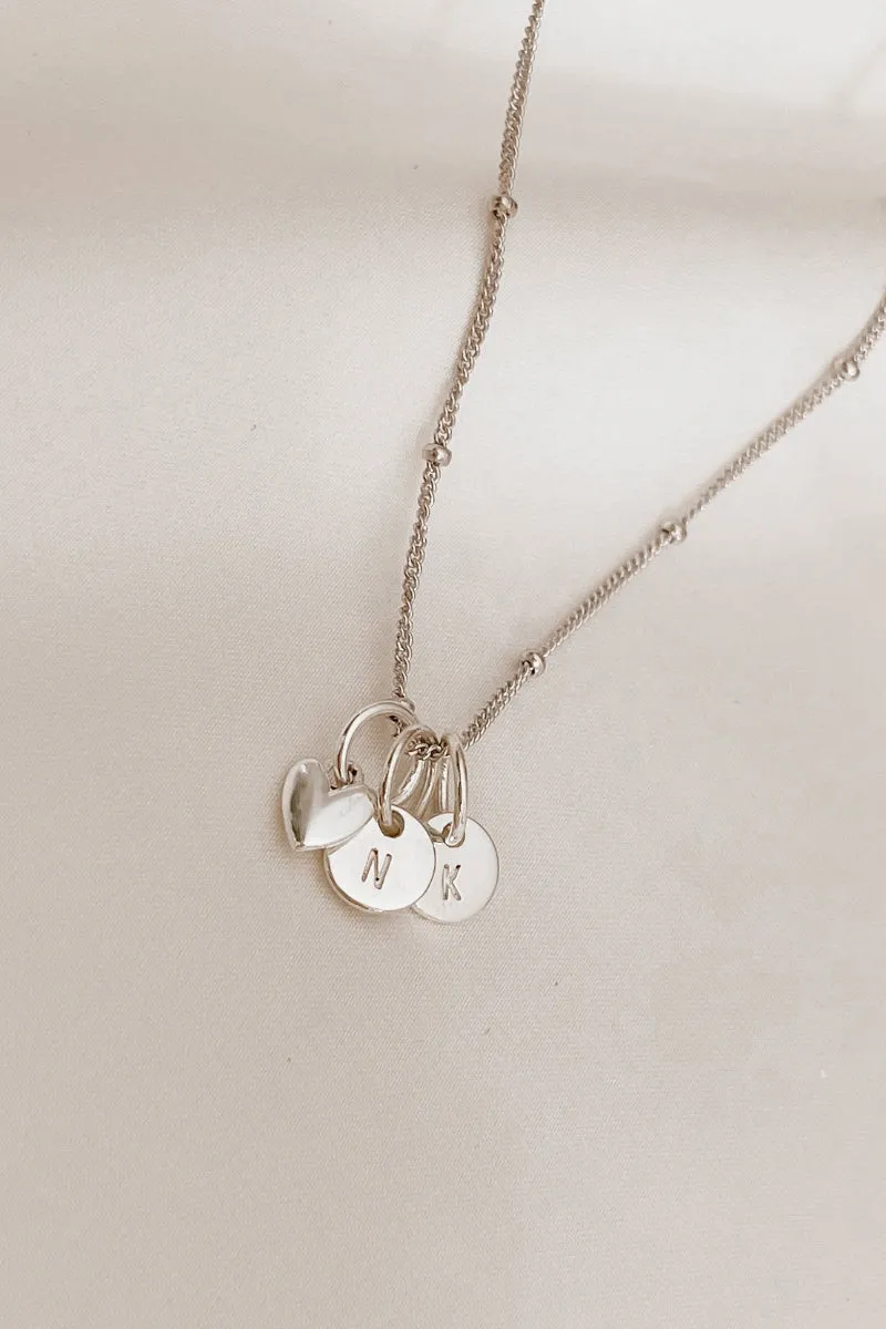Petite Initial Pendant - Silver