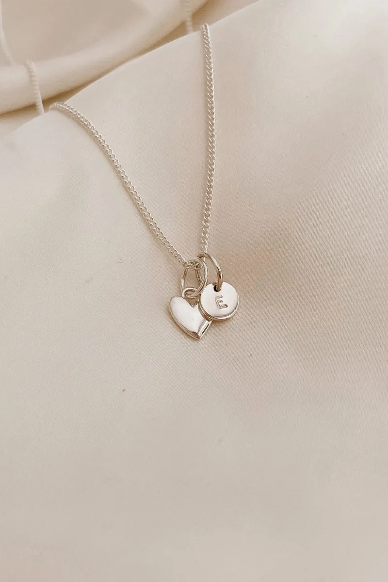 Petite Initial Pendant - Silver