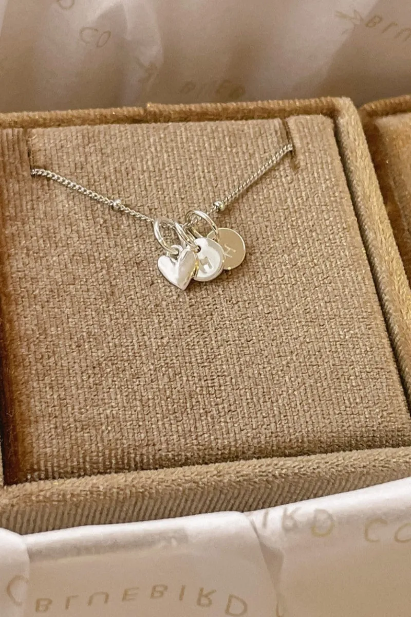 Petite Initial Pendant - Silver