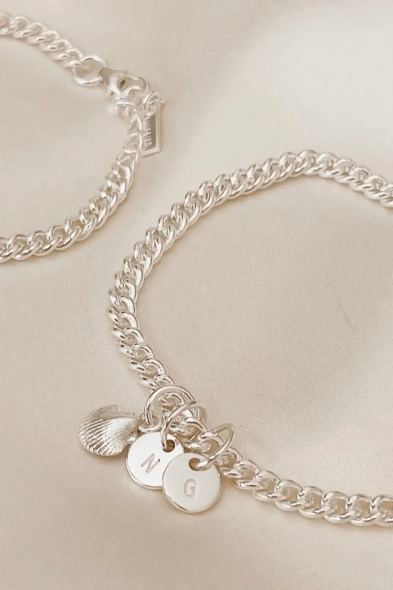 Petite Initial Pendant - Silver