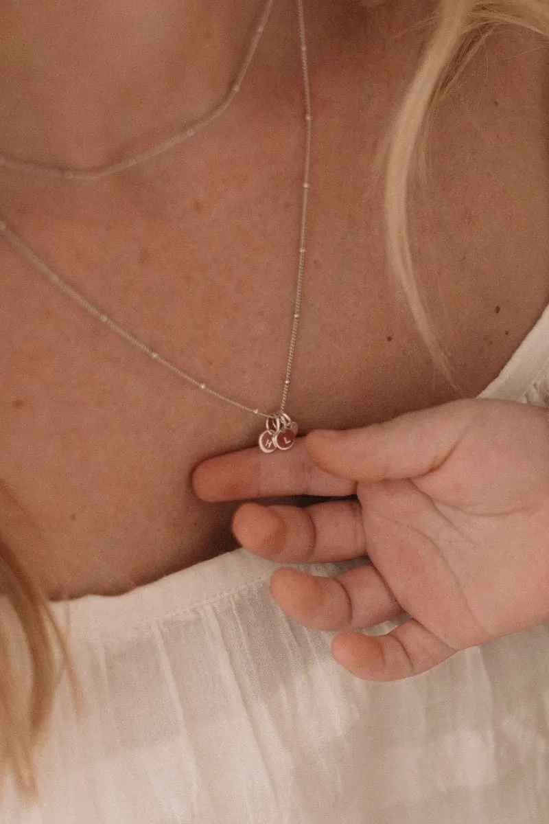 Petite Initial Pendant - Silver
