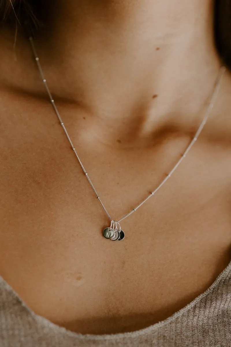 Petite Initial Pendant - Silver