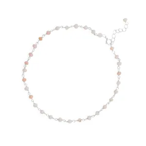 Pink Party! 9.5"   1" Opal Bead Anklet