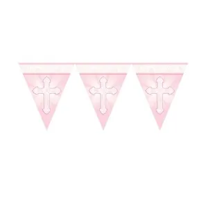 Radiant Cross Pink Pennant Bunting