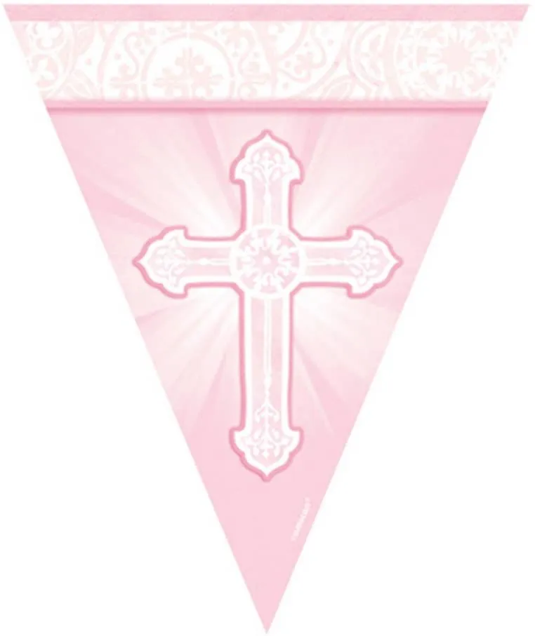 Radiant Cross Pink Pennant Bunting