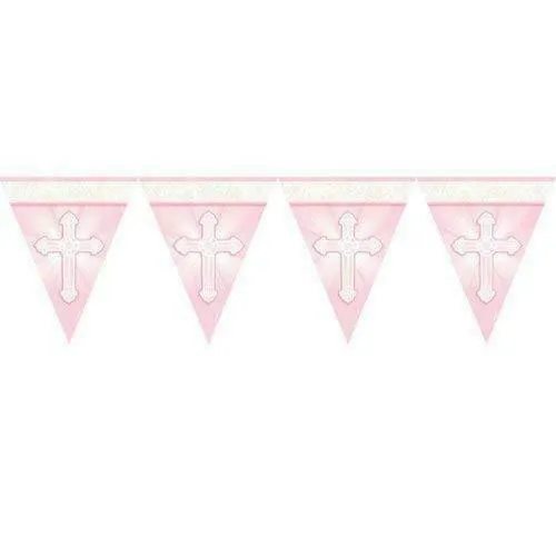 Radiant Cross Pink Pennant Bunting