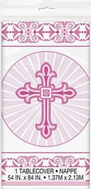 Radiant Cross Pink Tablecover