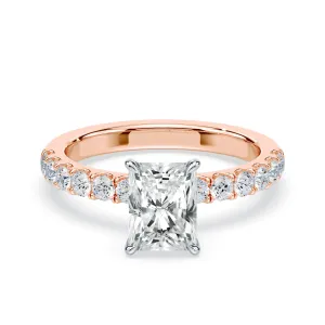 Radiant Cut Medium Pave Ring