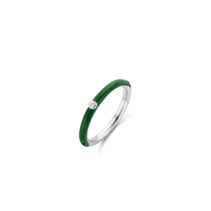 Radiant Green Enamel Ring
