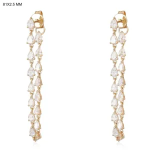 Radiant Reflection Diamond Drop Earrings