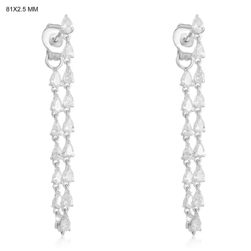 Radiant Reflection Diamond Drop Earrings
